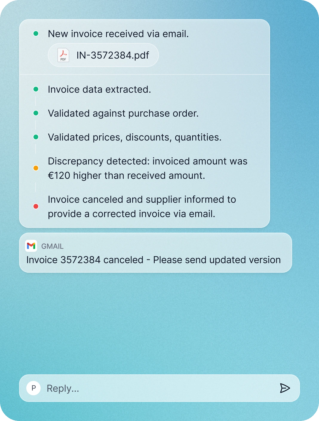 Invoice agent conversation