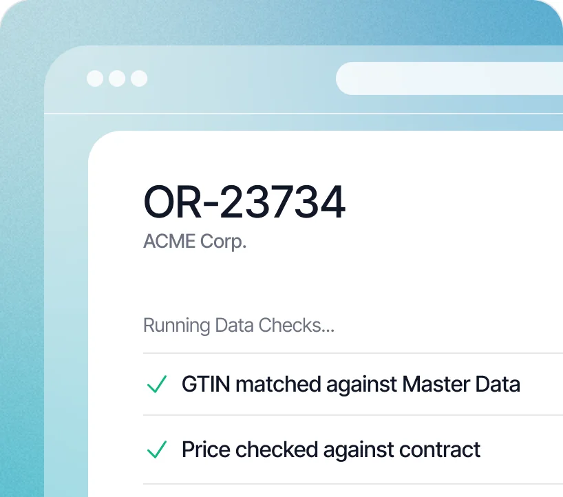 Incoming supplier data validated before it reaches the ERP
