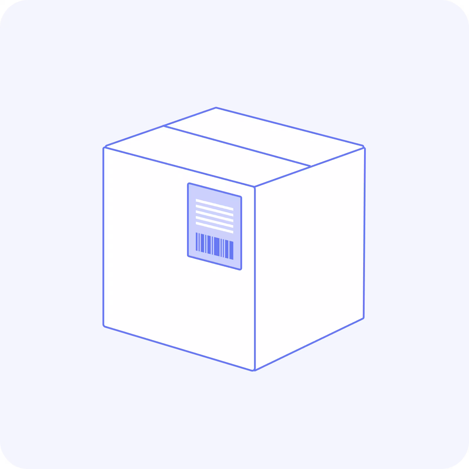 A shipping carton with the SSCC label attached