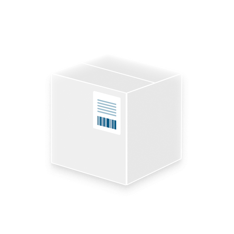 A shipping carton with the SSCC label attached