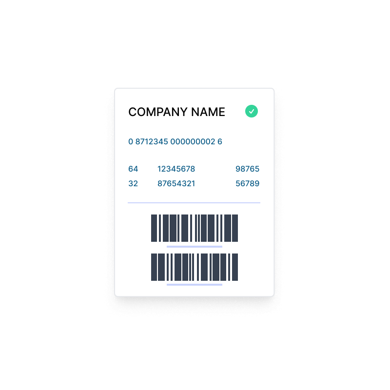 A finished GS1 shipping label with SSCC barcodes, ready to print