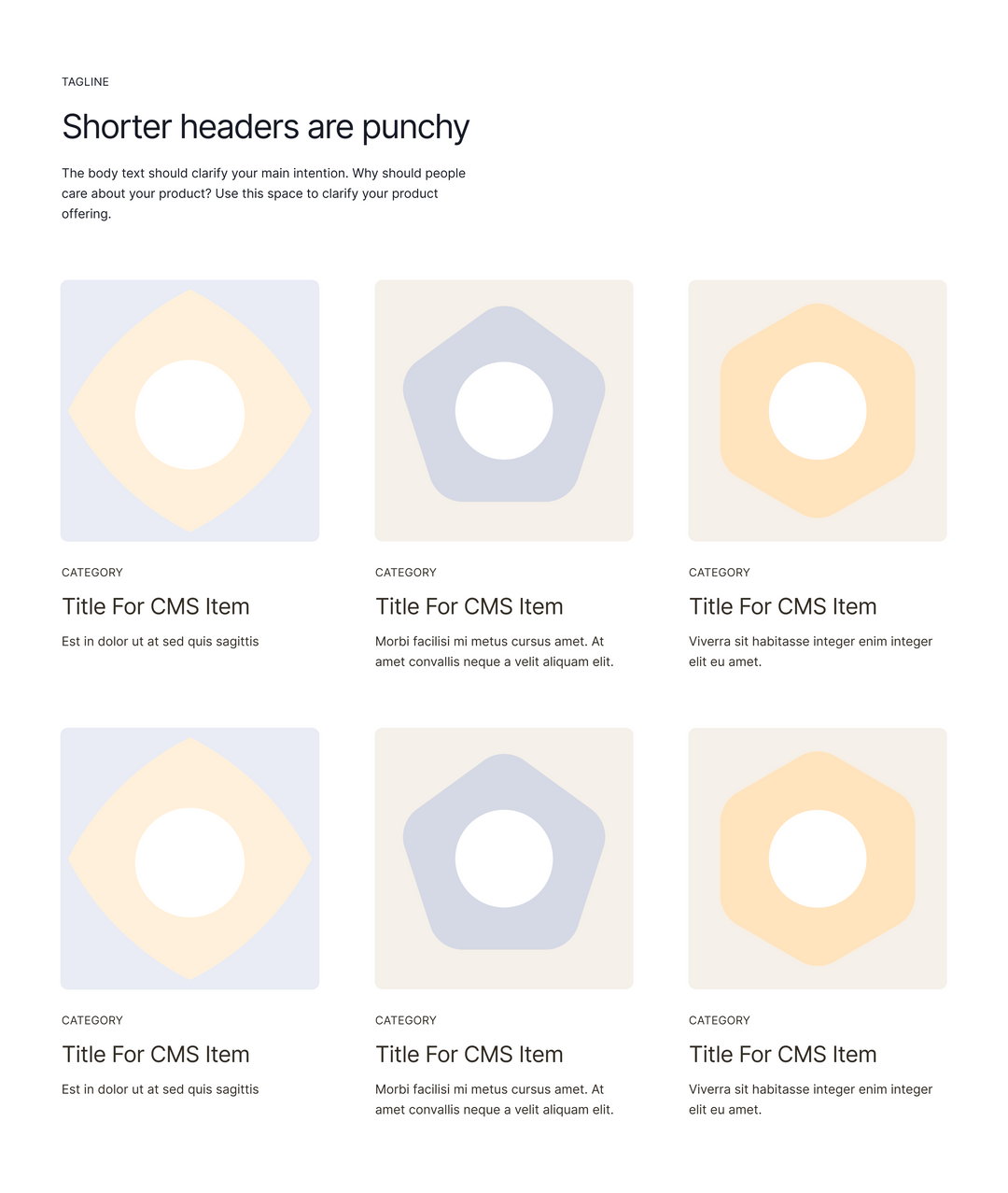 Header Component Designs CMS Header Component