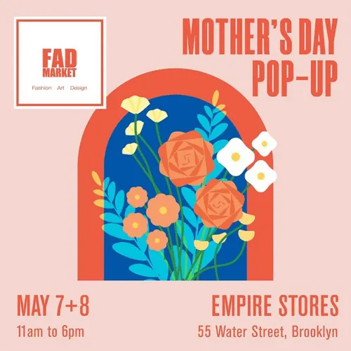Flyer for FAD Market's Mother's Day event.