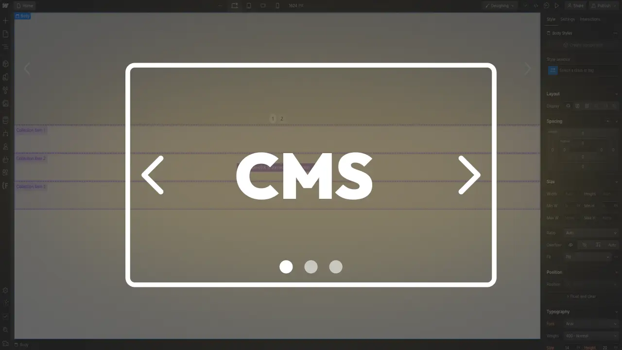 illustration d'un CMS slider