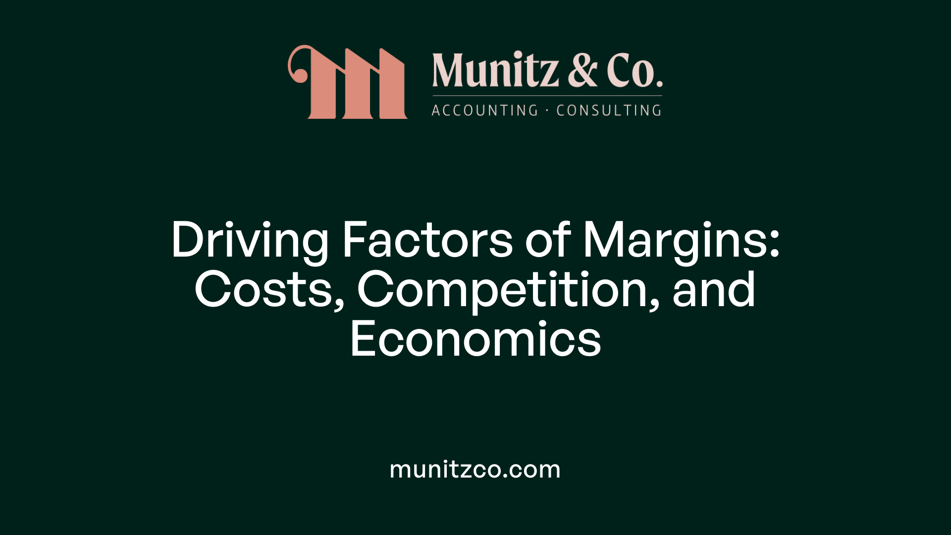 Driving Factors of Margins: Costs, Competition, and Economics