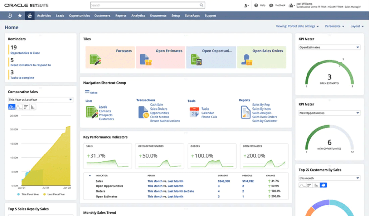 Funcionalidades clave de Oracle NetSuite ERP - Parte 1