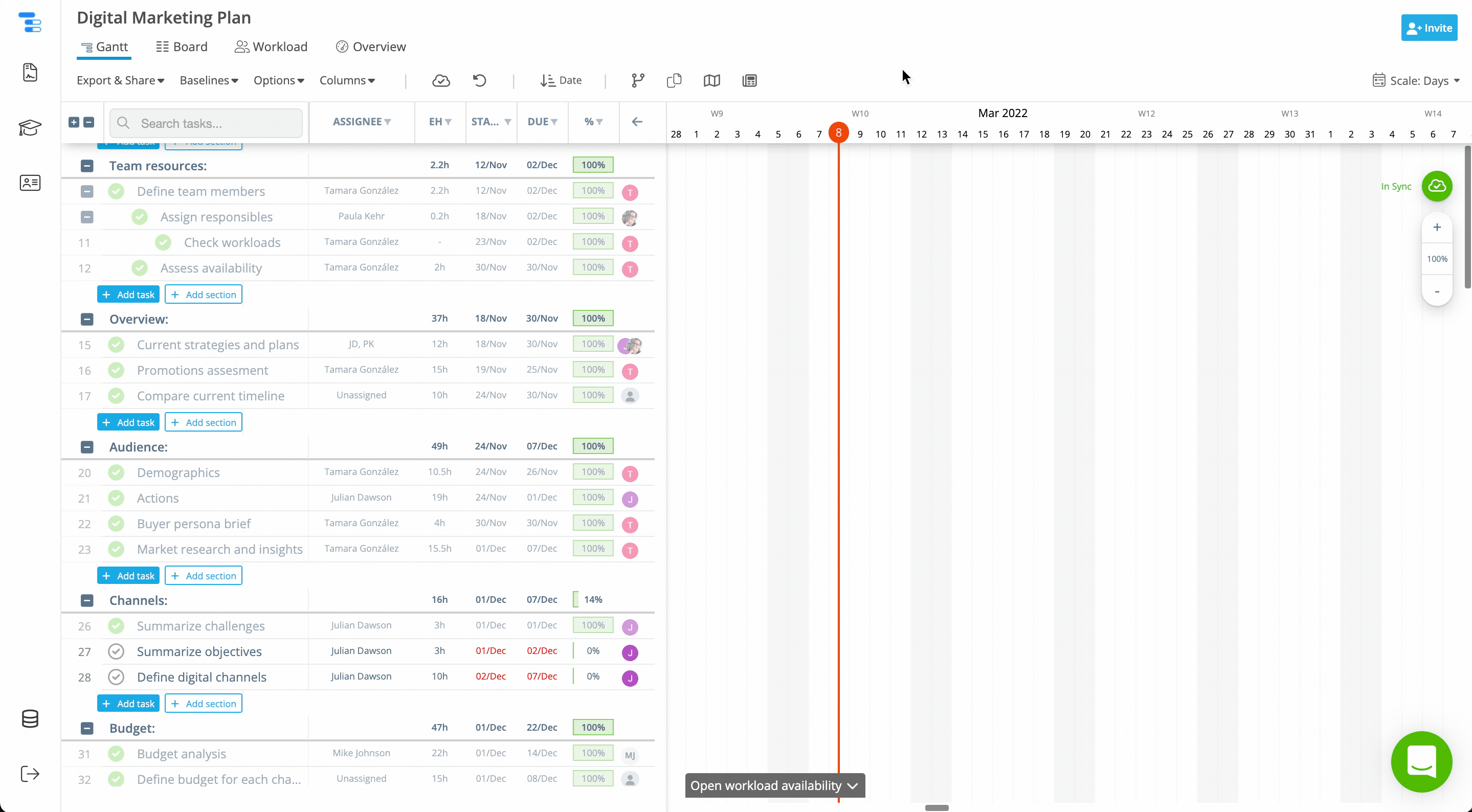 Create a public snapshot to share a read-only Gantt chart in Instagantt