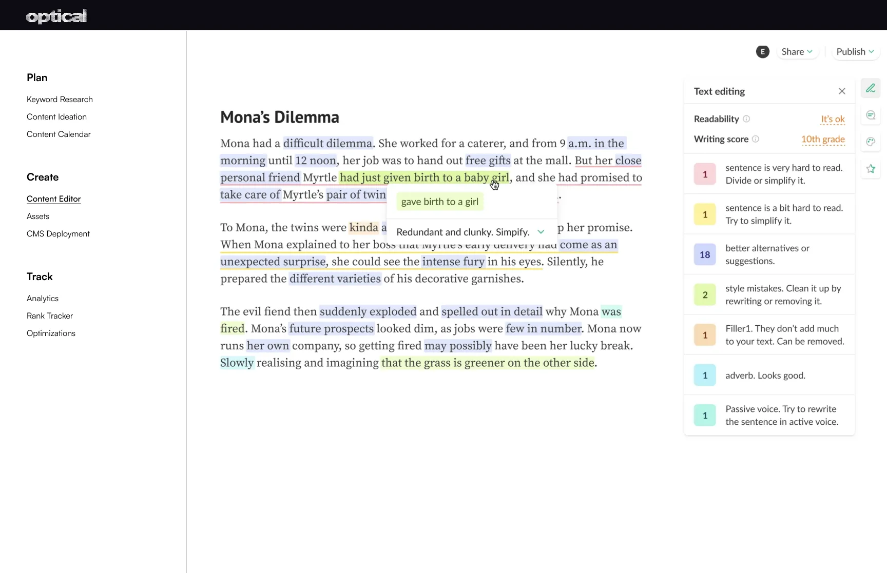 Create in an AI-assisted editor