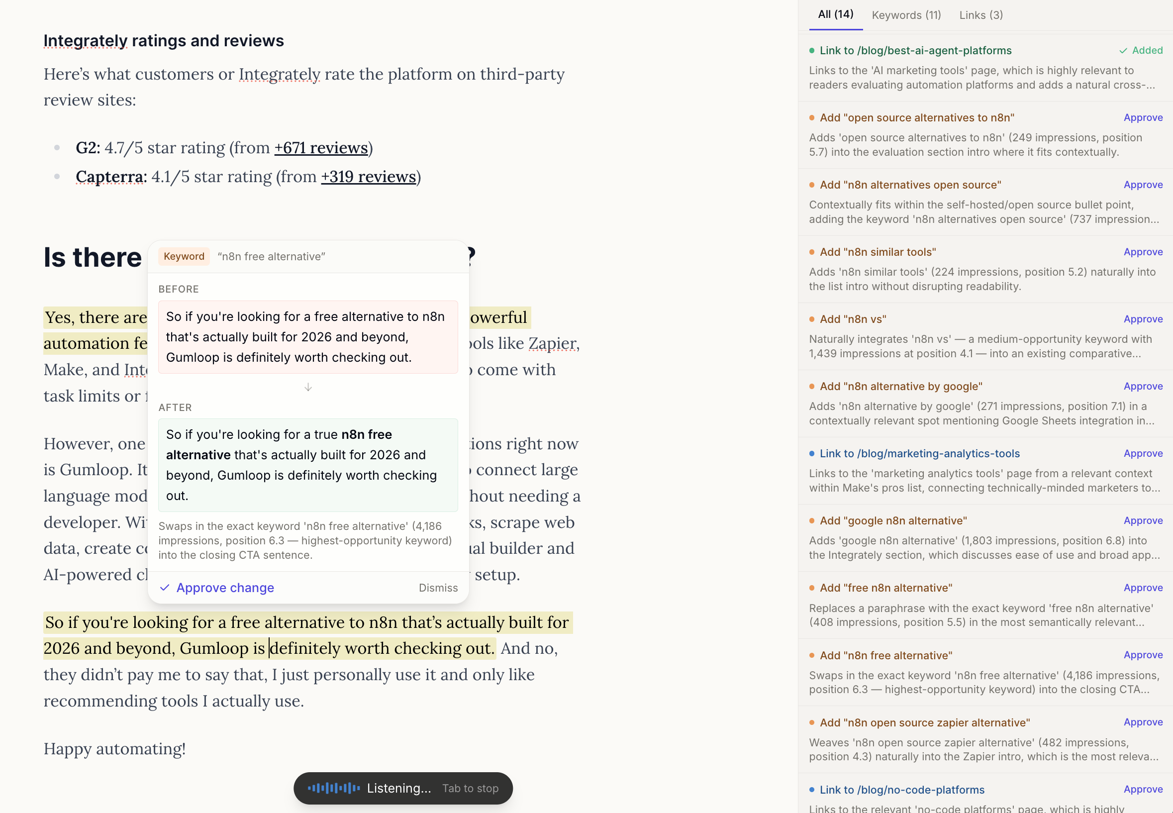 Create — Optical product screenshot