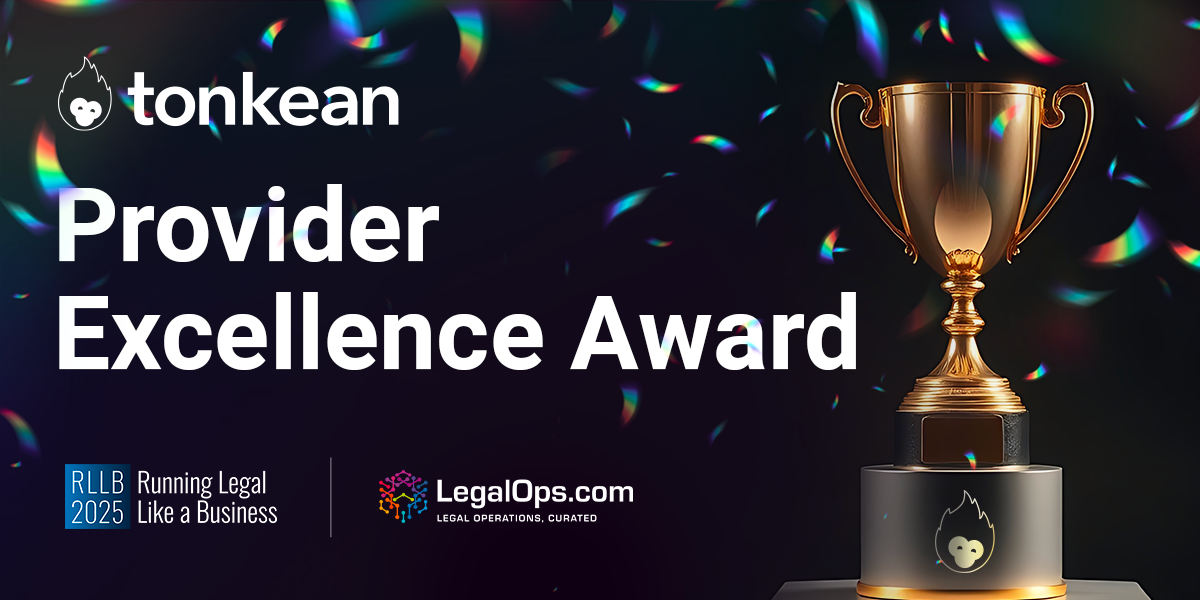 Tonkean Wins “Provider Excellence Award” at Running Legal Like a Business Conference