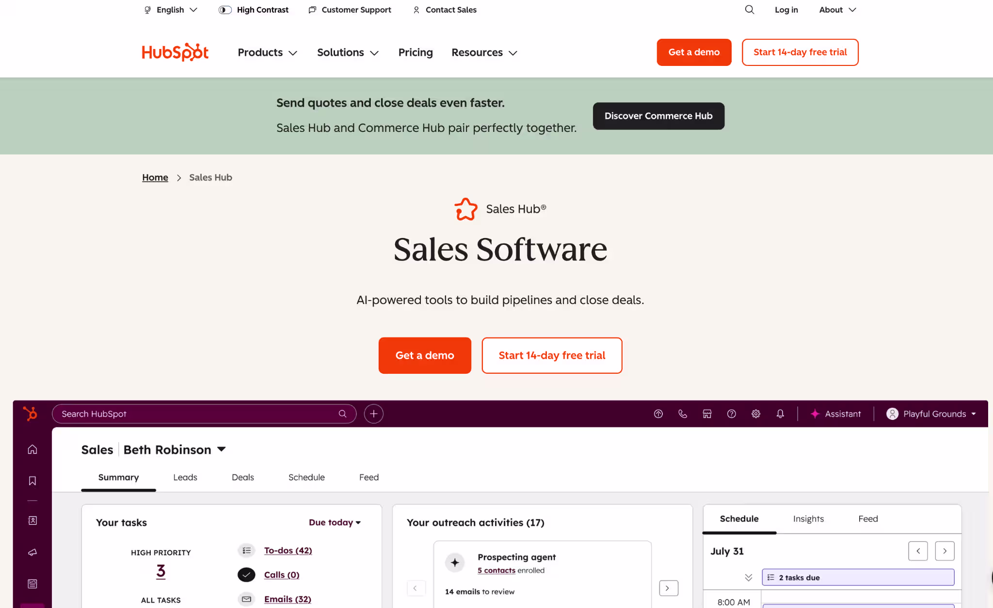 HubSpot Sales Hub AI