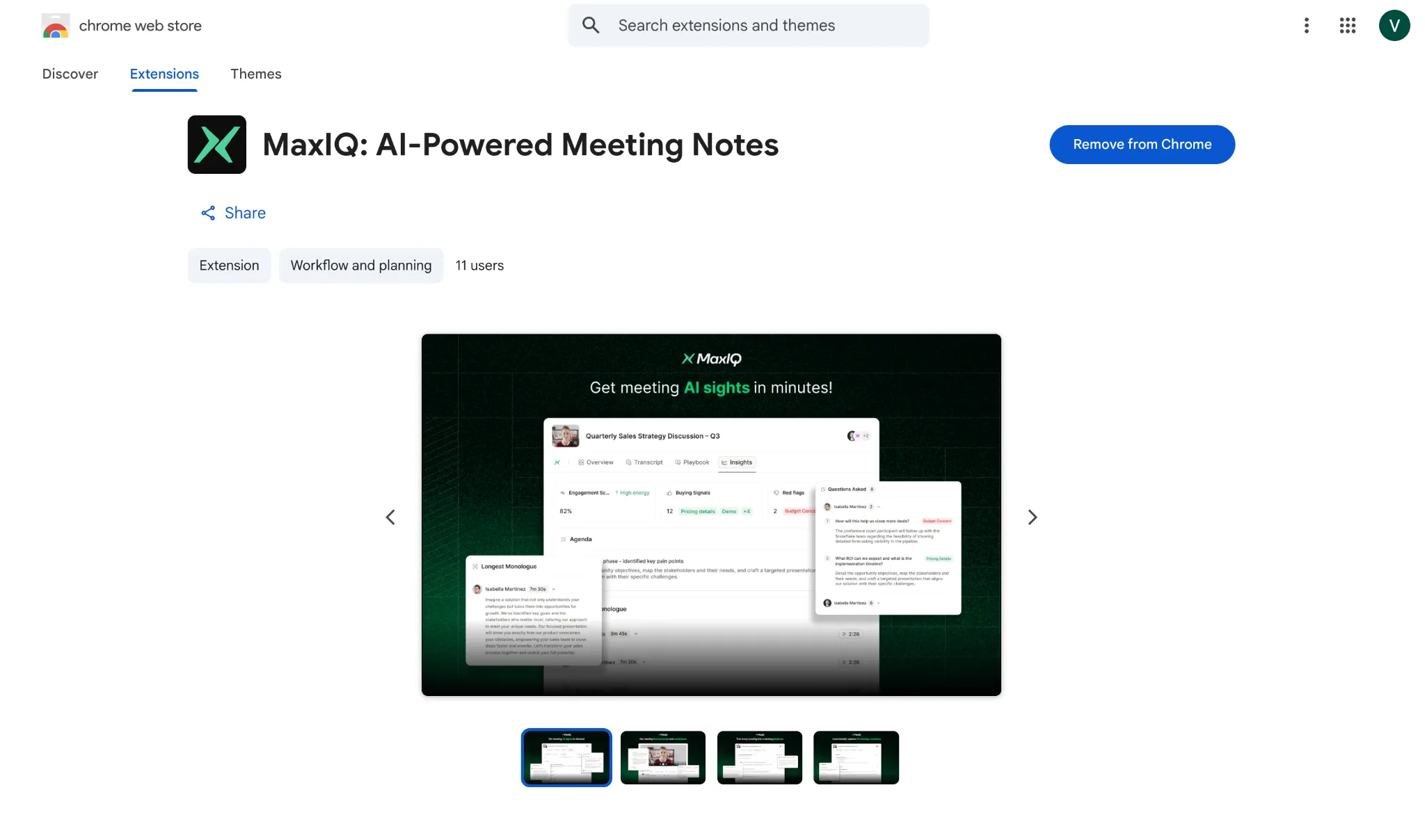 Google Meet, through the browser extension