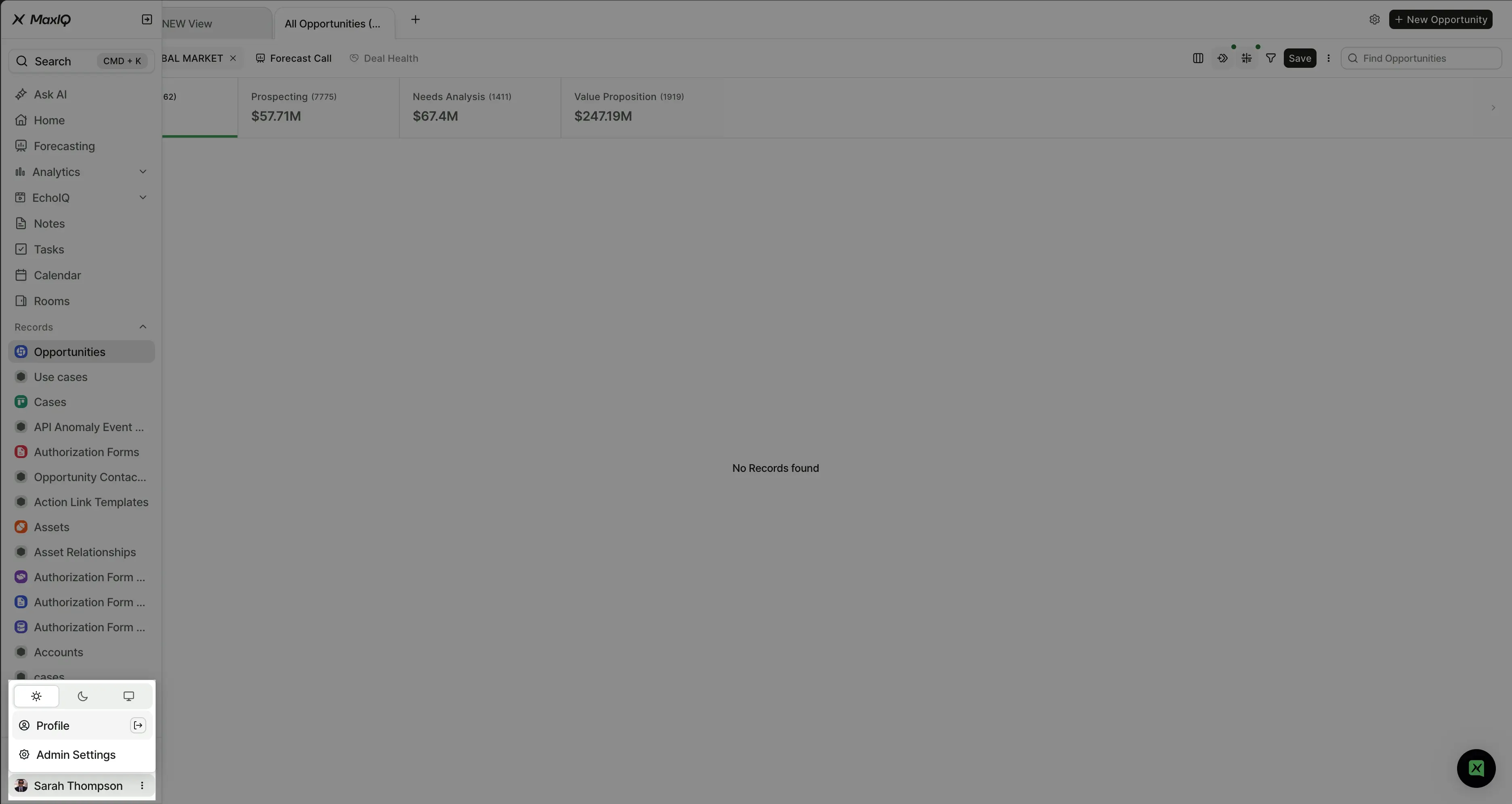 Profile Menu Improvements
