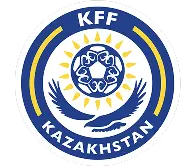 KFF Kazakhstan logo featuring a circular design with stylized hands and a sun motif.