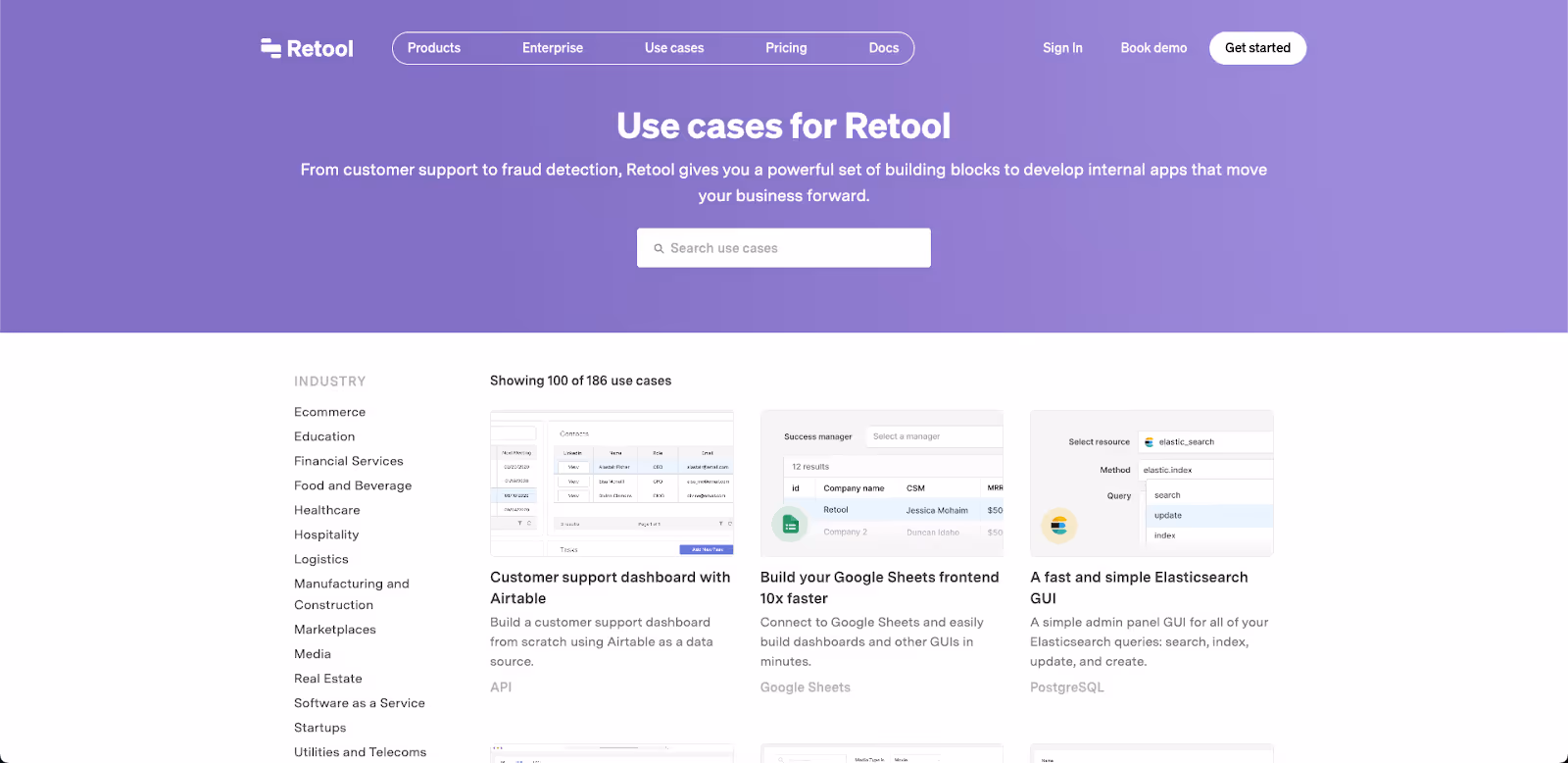 Tous les cas d'usages de Retool pour les entreprises