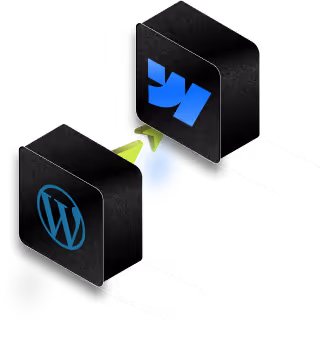 3D black cube with the colorful Figma logo on one side and two black spheres attached on opposite edges.