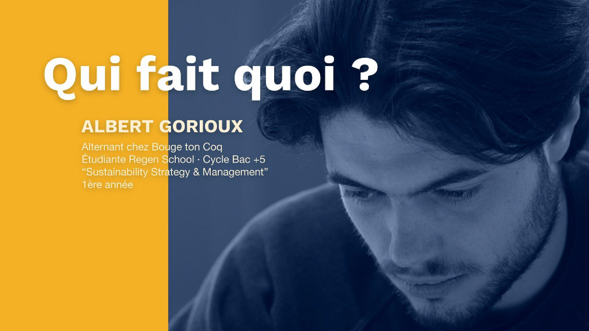 L’interview d’Albert en alternance chez Bouge ton Coq