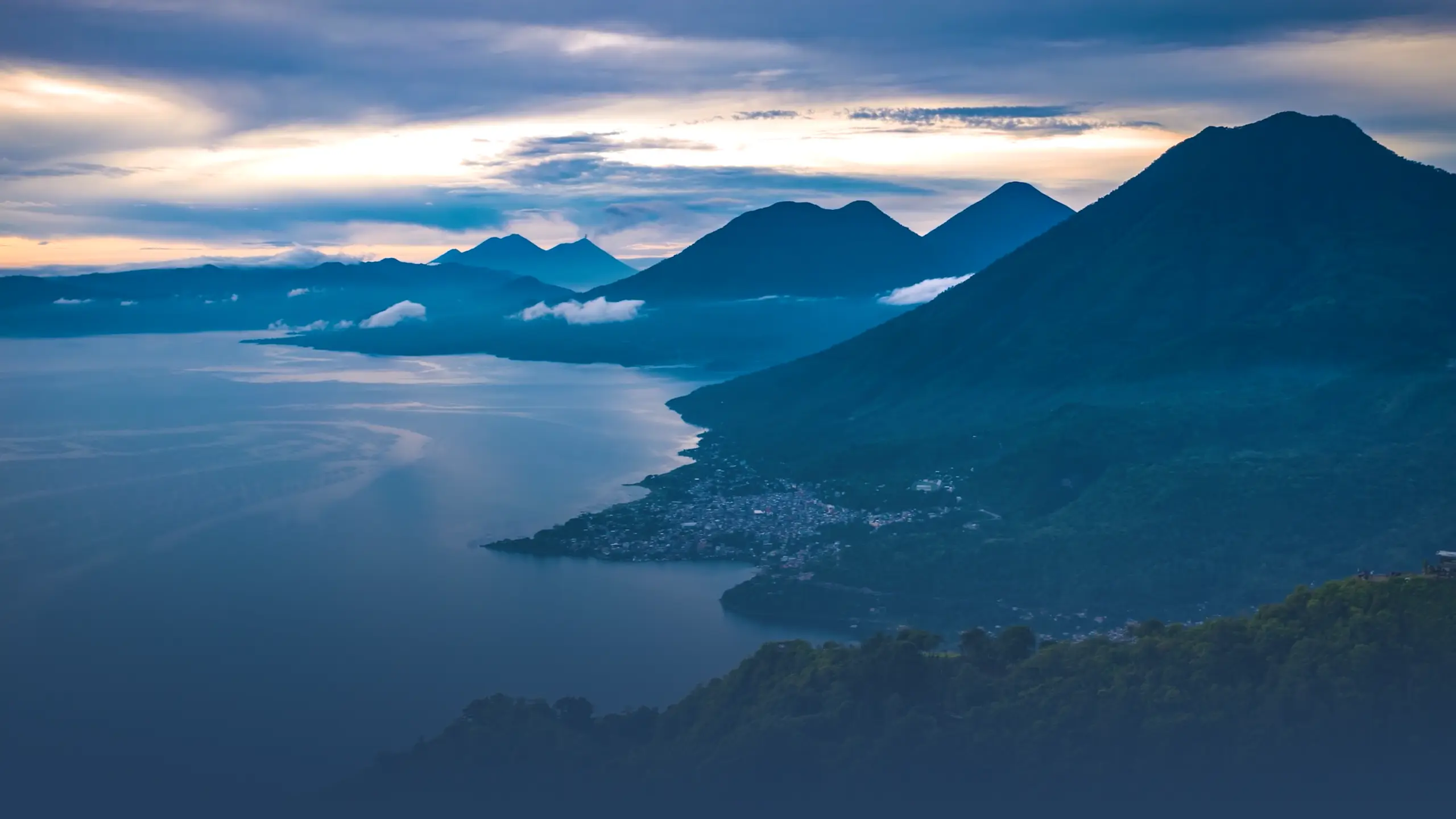 Aerial view of Lake Atitlan