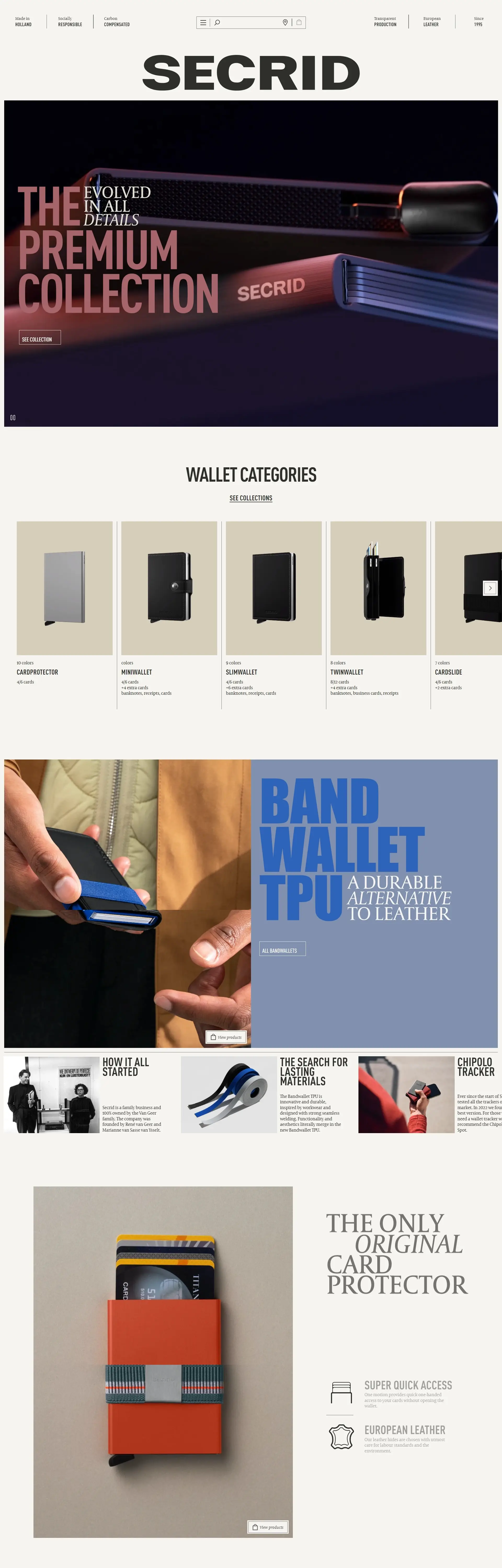 Homepage from the site «SECRID»; Main color: Gradient; Background color: Light