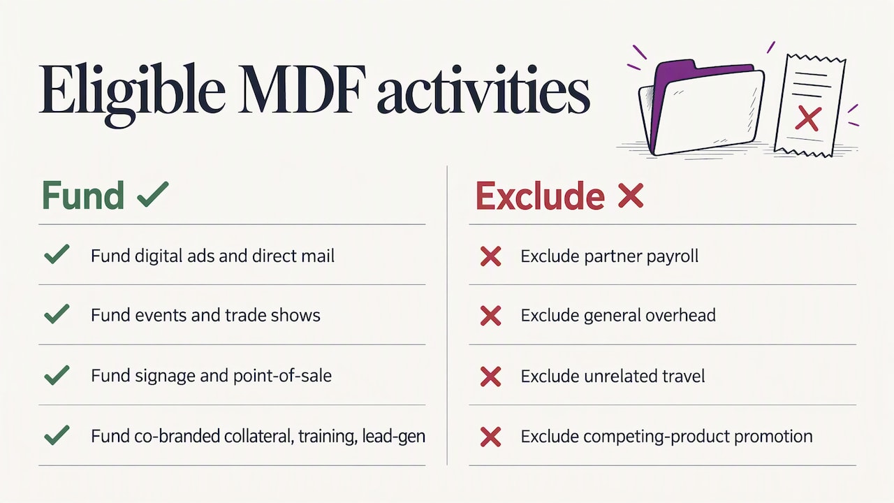 MDF activities grouped by eligibility