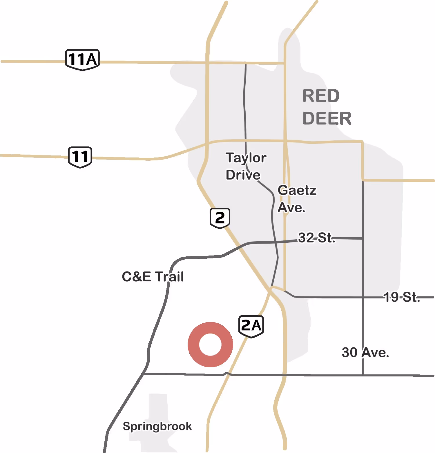 Map of business location