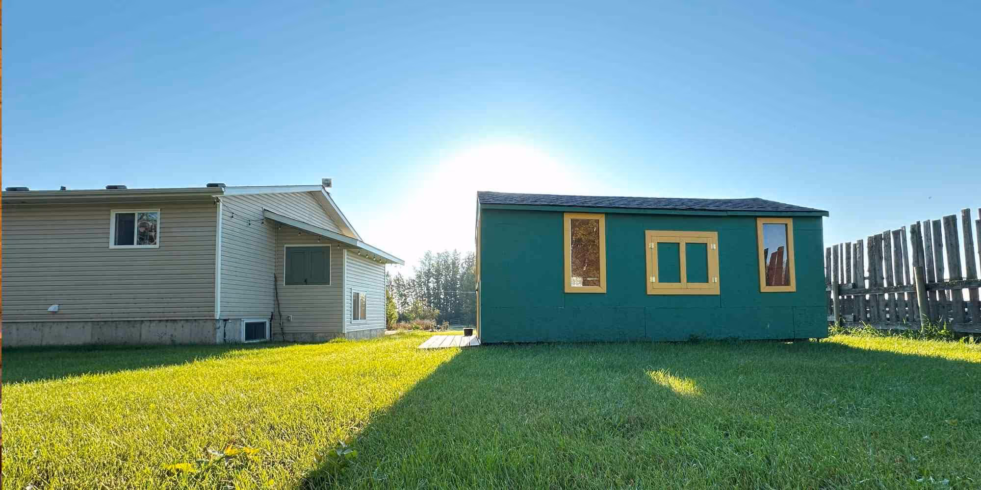 Eastward view of the nature playhouse