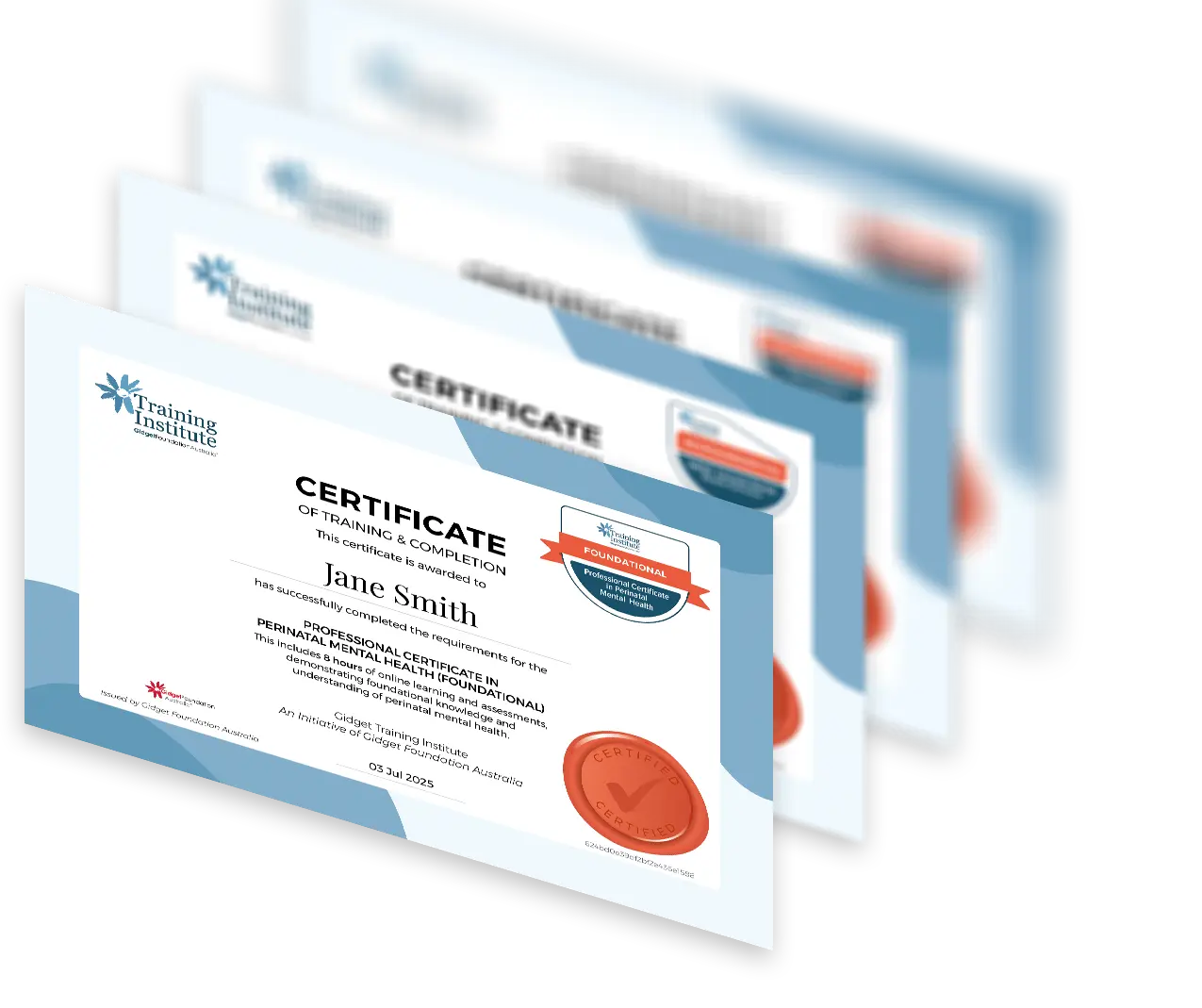 Illustration of an example certificate.