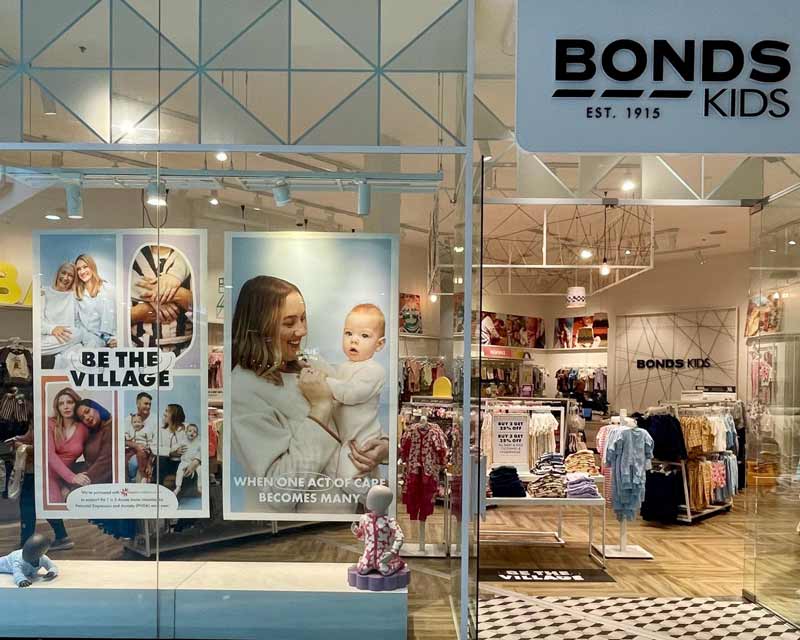 Bonds storefront featuring GFA campaign