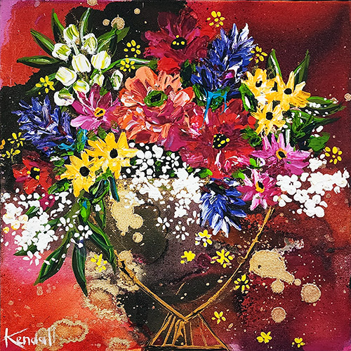Bright colourful posies by Kendall 