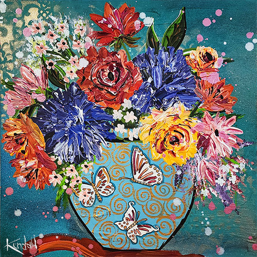 Bright colourful posies by Kendall 