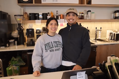 Owners Trixie Jose and Matthew Reyes of Ayala Coffee in Union, NJ