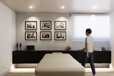 Rendering of private treatment rooms at Progressive Motion