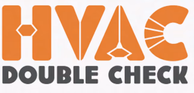 HVAC Double Check company logo in orange and gray
