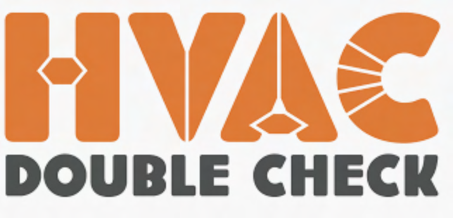 HVAC Double Check company logo in orange and gray