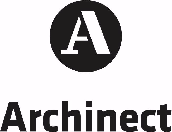 Archinect logo — a black circle with a white letter "A" above the word "Archinect"