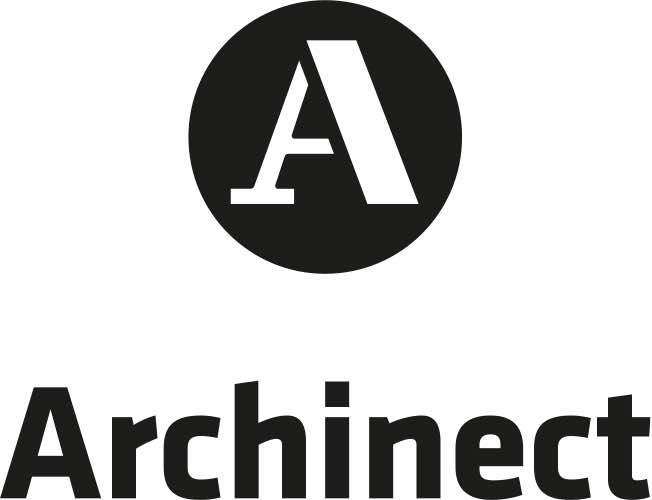 Archinect logo — a black circle with a white letter "A" above the word "Archinect"
