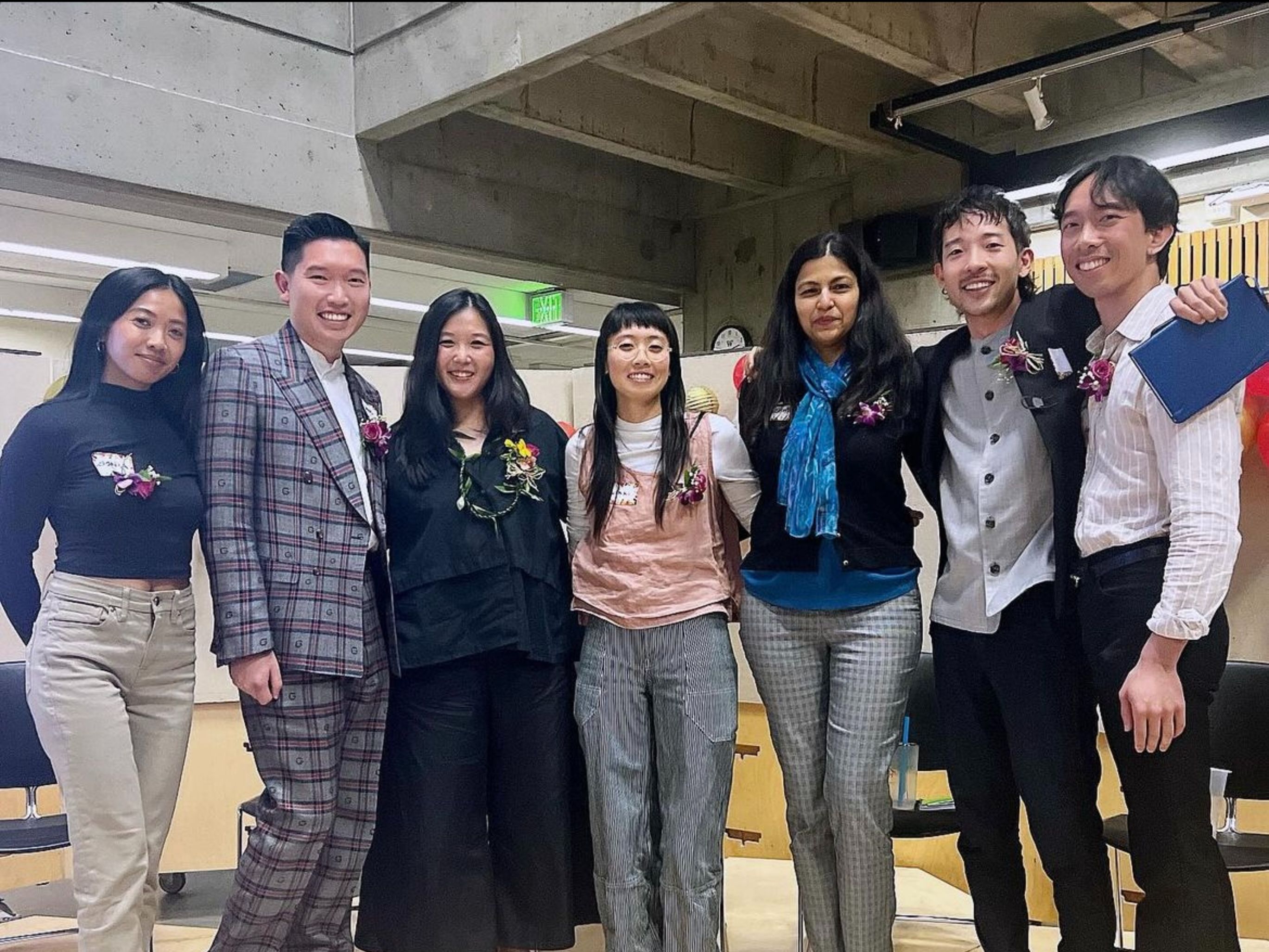 Group photo of seven panelists at the NOMAS UW "Reclaimed Narratives" event