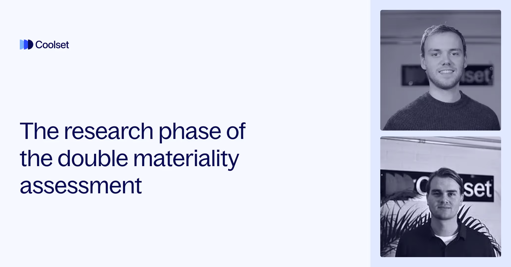Cover of the research phase of the double materiality assessment webinar