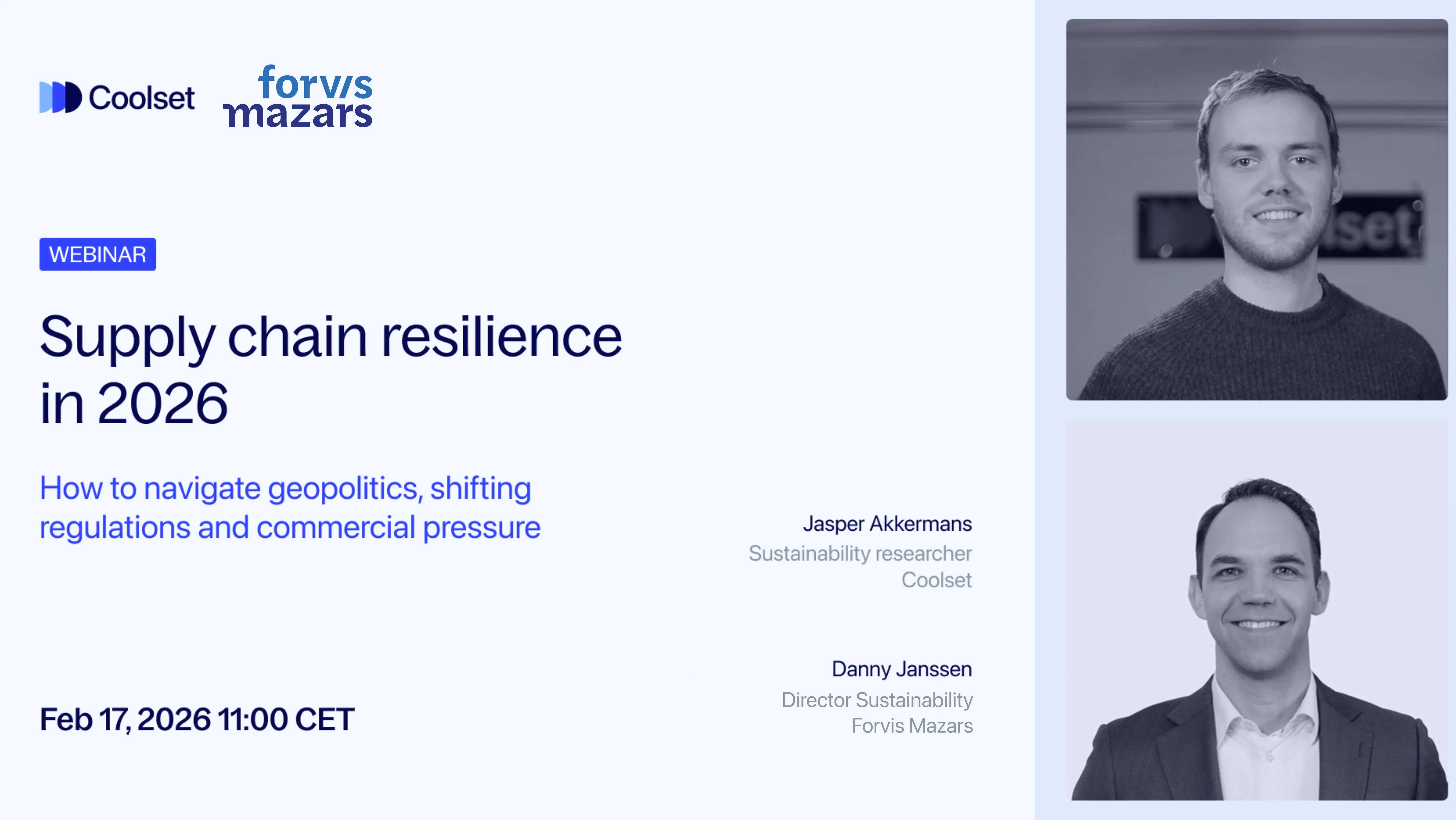 Supply chain resilience in 2026 webinar banner