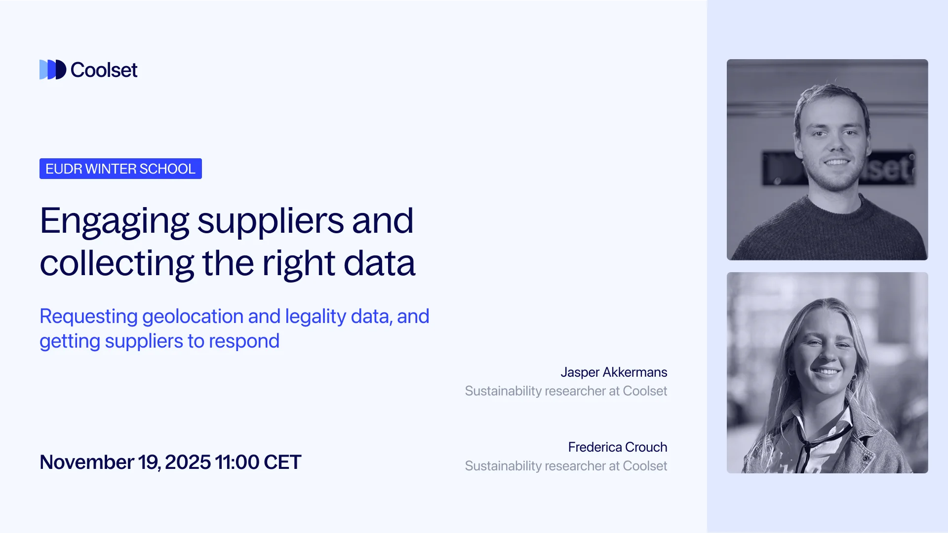 Engaging suppliers and collecting EUDR data webinar banner