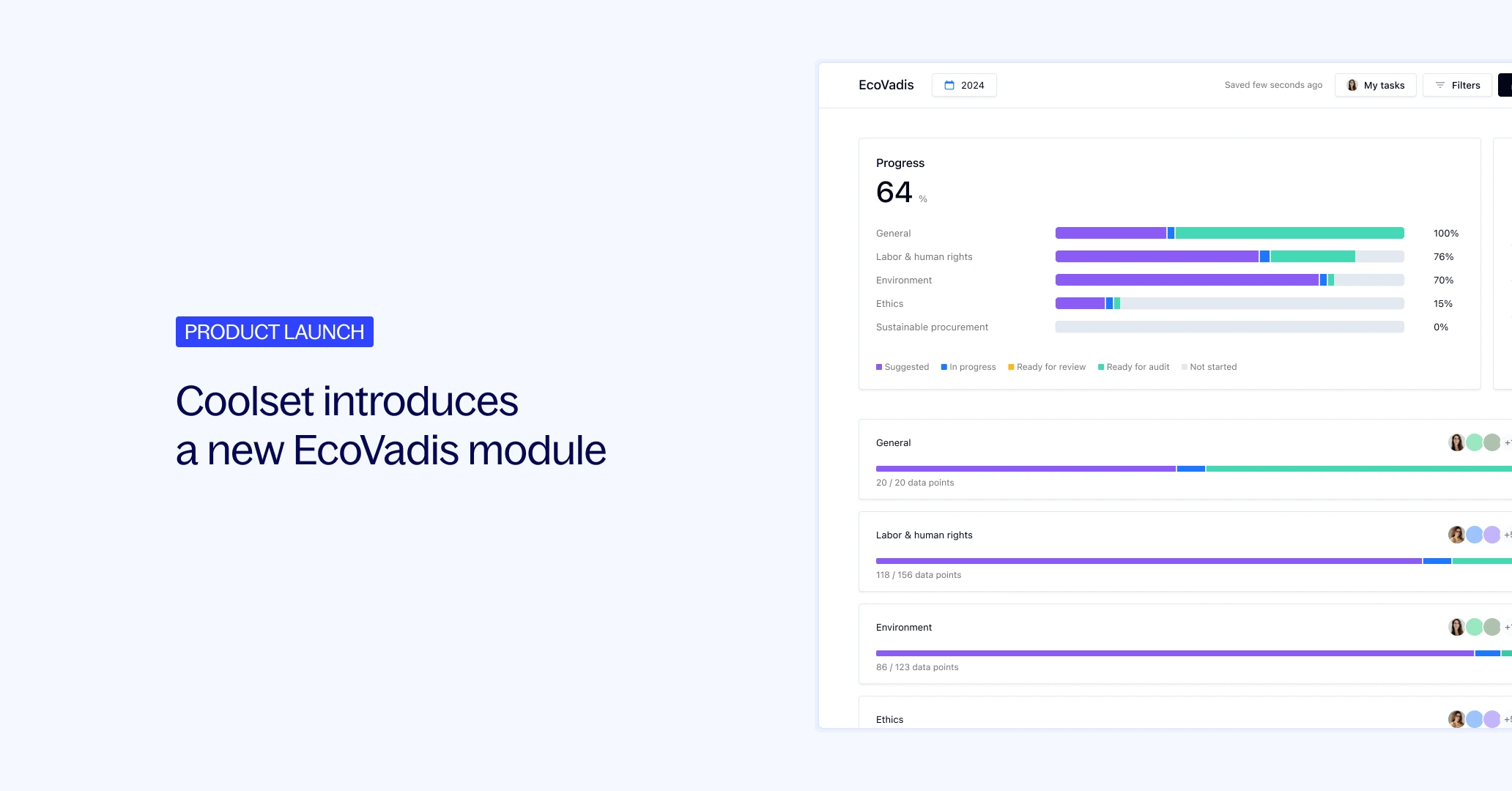 Coolset launches EcoVadis module to streamline assessments for companies and consultants
