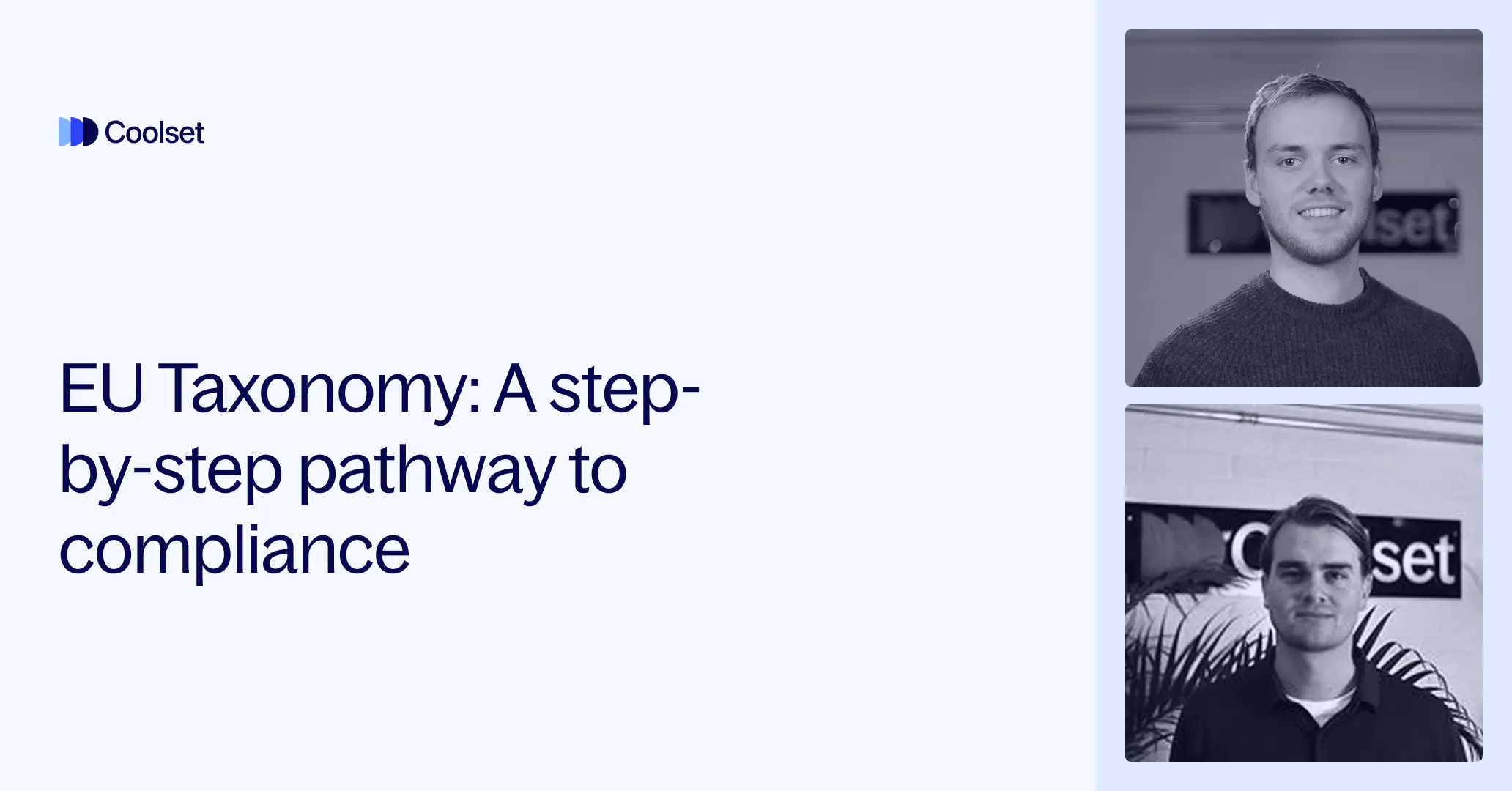 Cover of the EU Taxonomy webinar