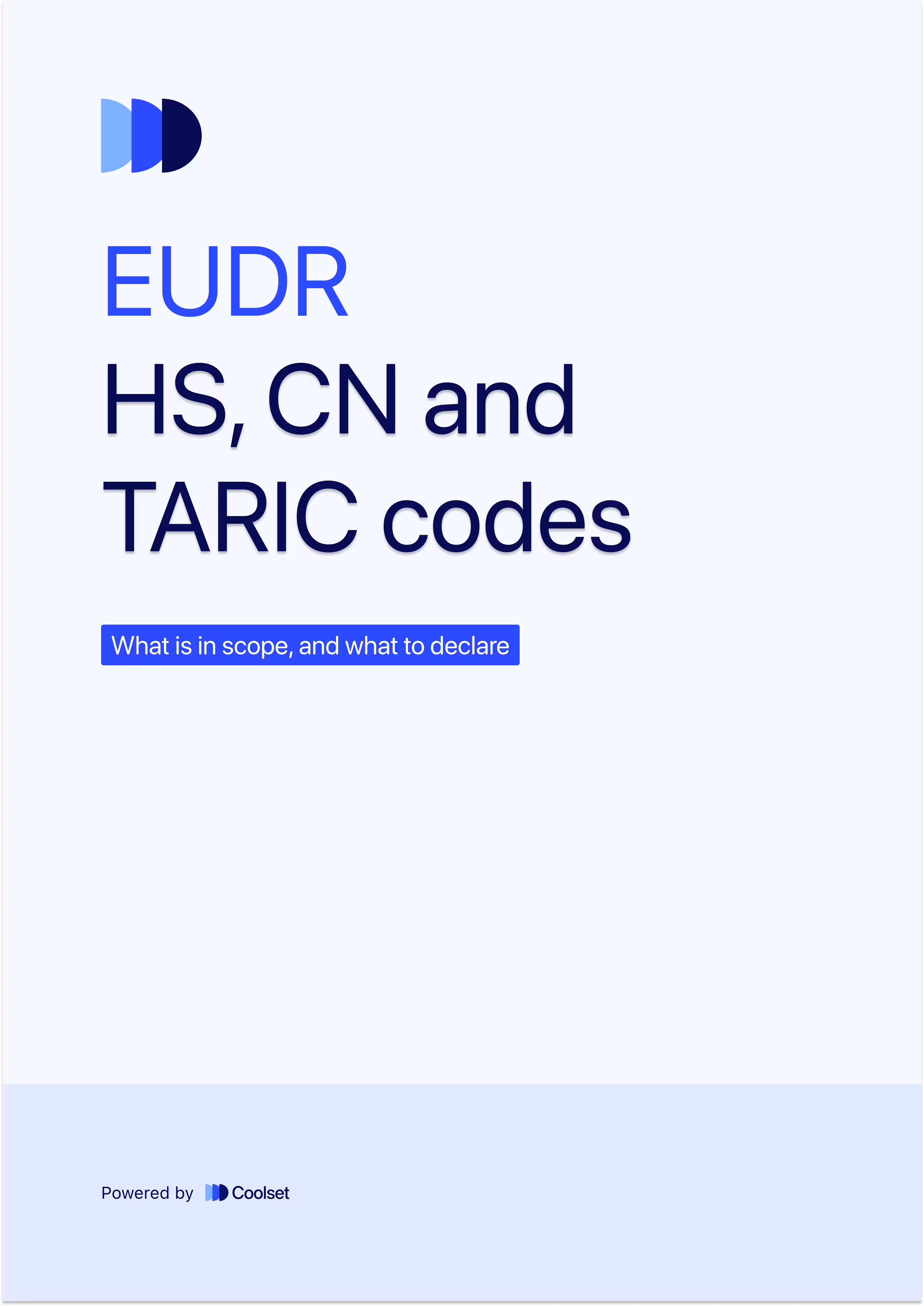 Coolset EUDR HS and TARIC codes lookup in Excel, showing the code check with the status and document code per HS code and customs code