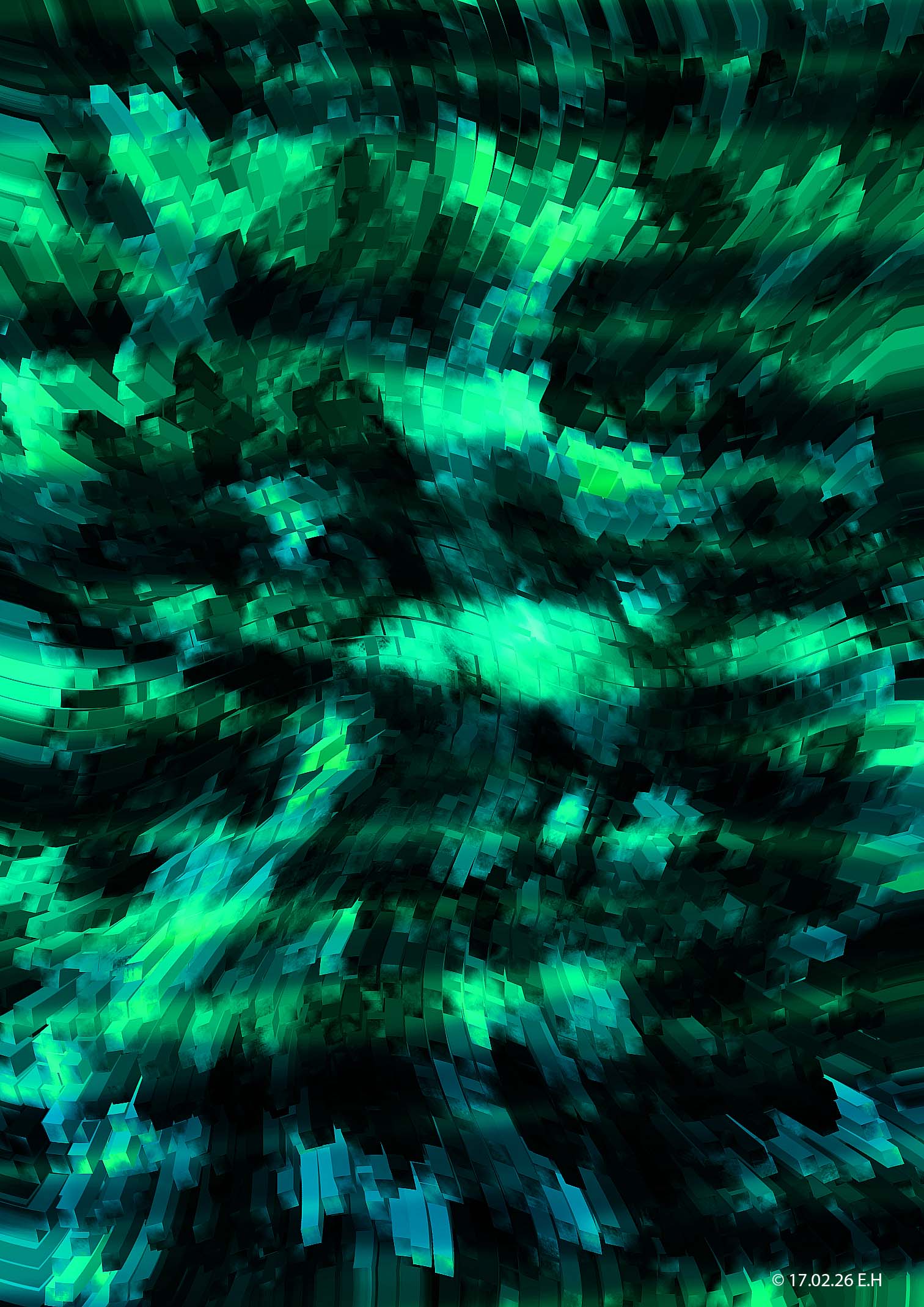 Digitalt kunstverk av Egil Hovda: Bildene mine er som regel svært fargerike. Jeg ser ikke for meg bildene før jeg setter i gang, så de blir til etterhvert som jeg arbeider med dem.