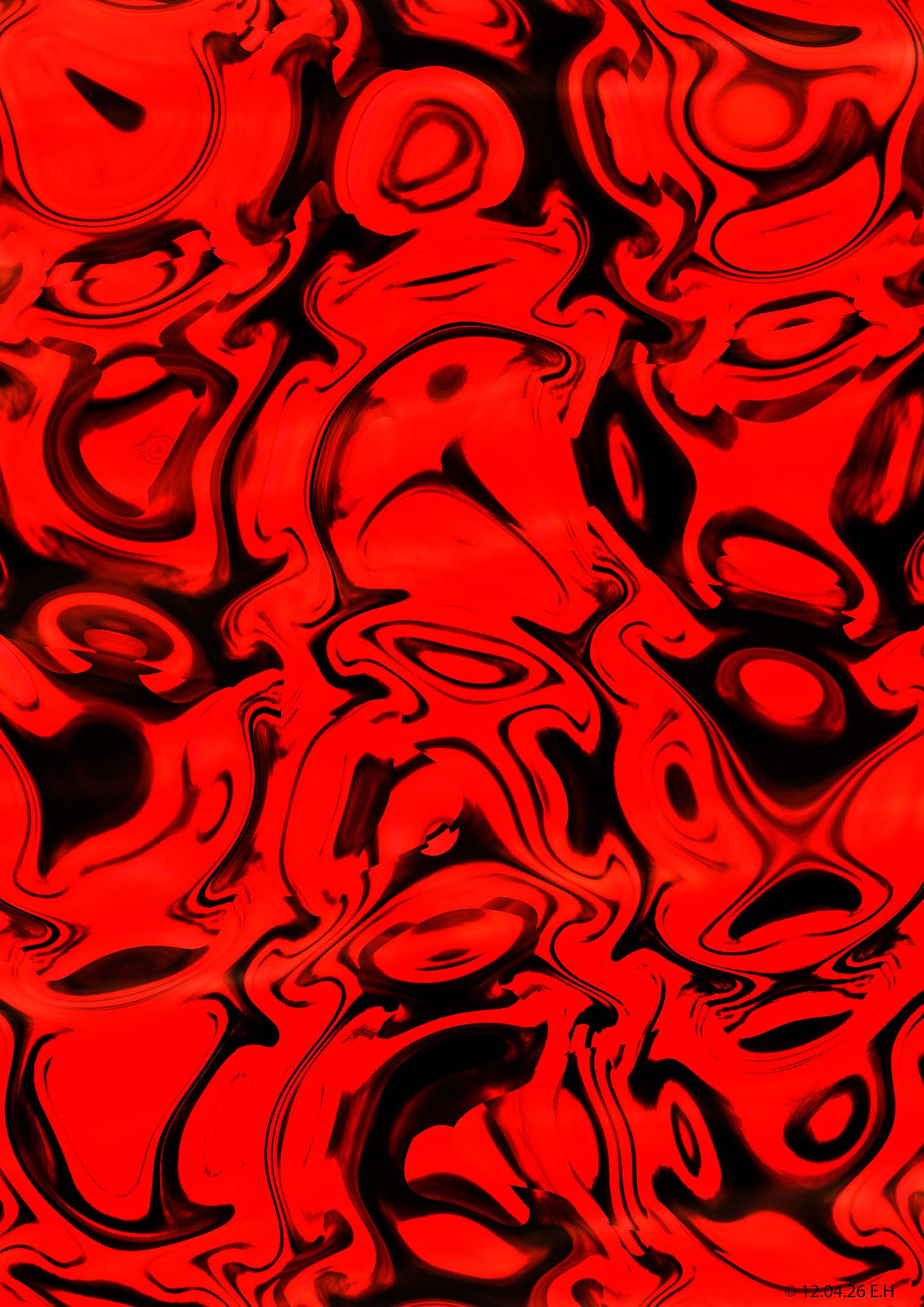 Digitalt kunstverk av Egil Hovda: Bildene mine er som regel svært fargerike. Jeg ser ikke for meg bildene før jeg setter i gang, så de blir til etterhvert som jeg arbeider med dem.