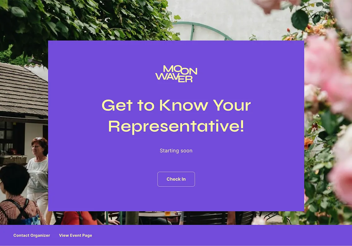 Theme Virtual Event Check-In