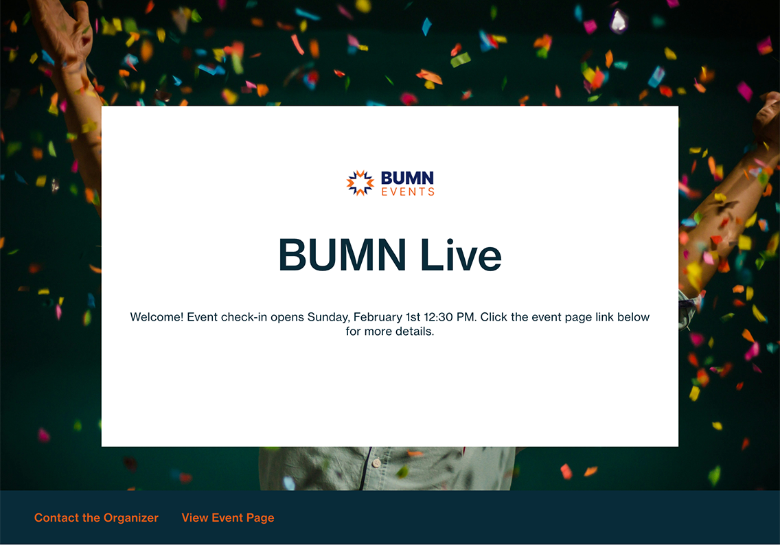 Theme Virtual Event Check-In