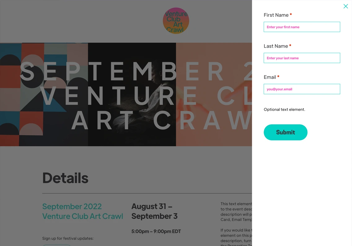 Theme Registration Form Template