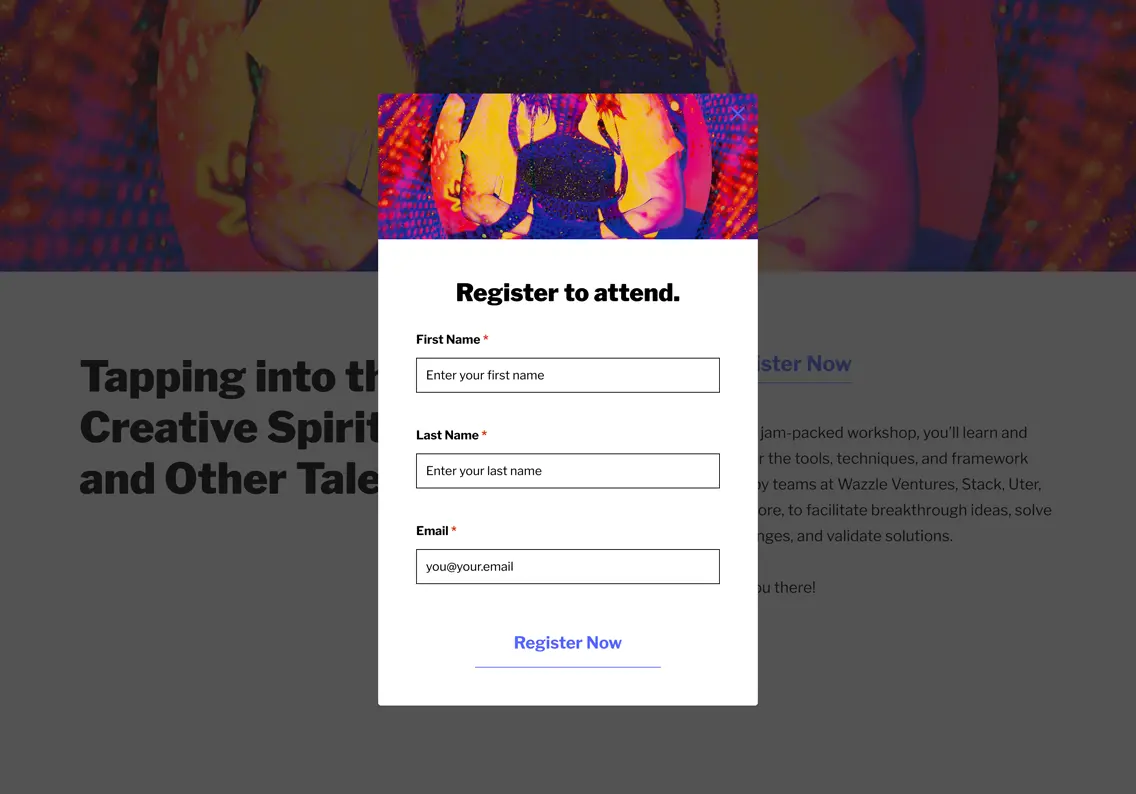 Theme Registration Form Template