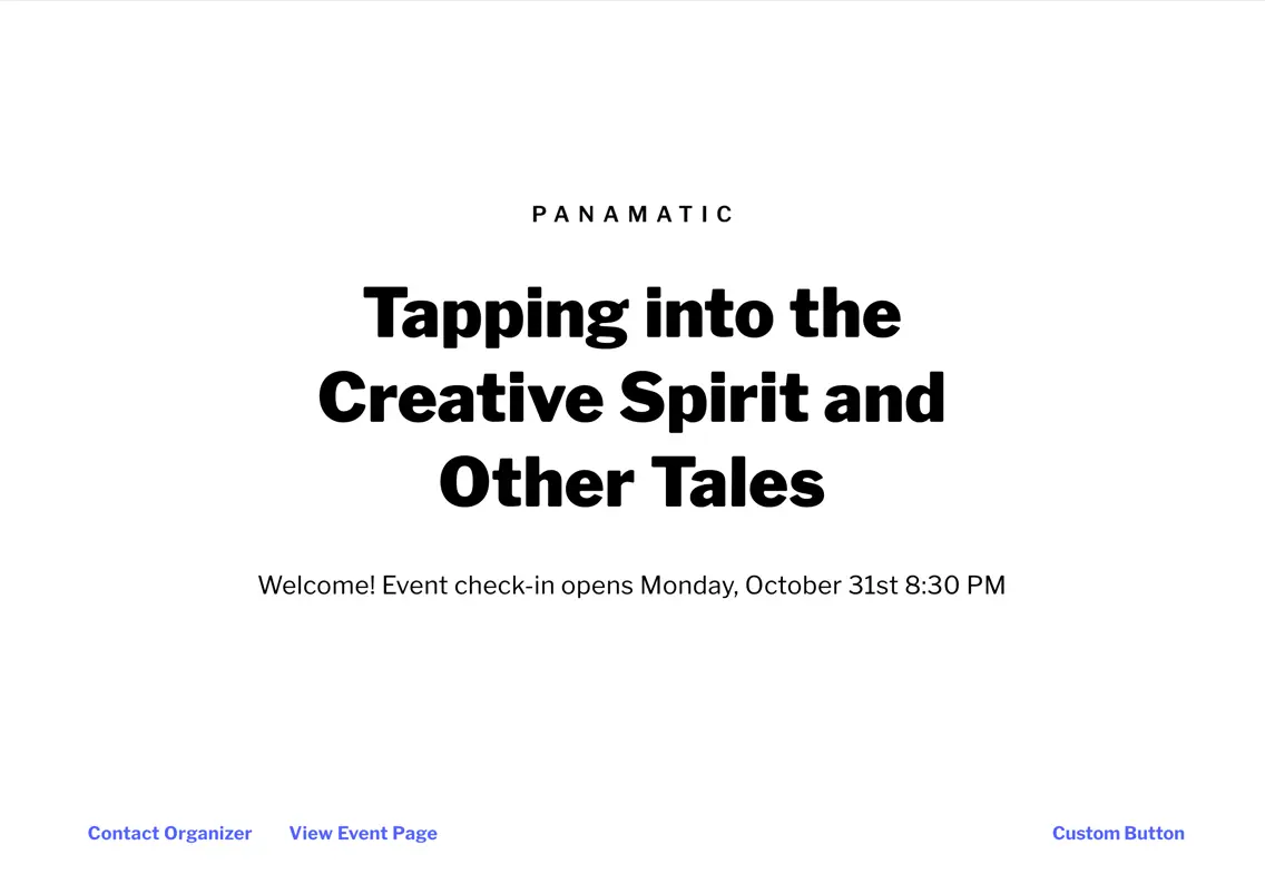 Theme Virtual Event Check-In